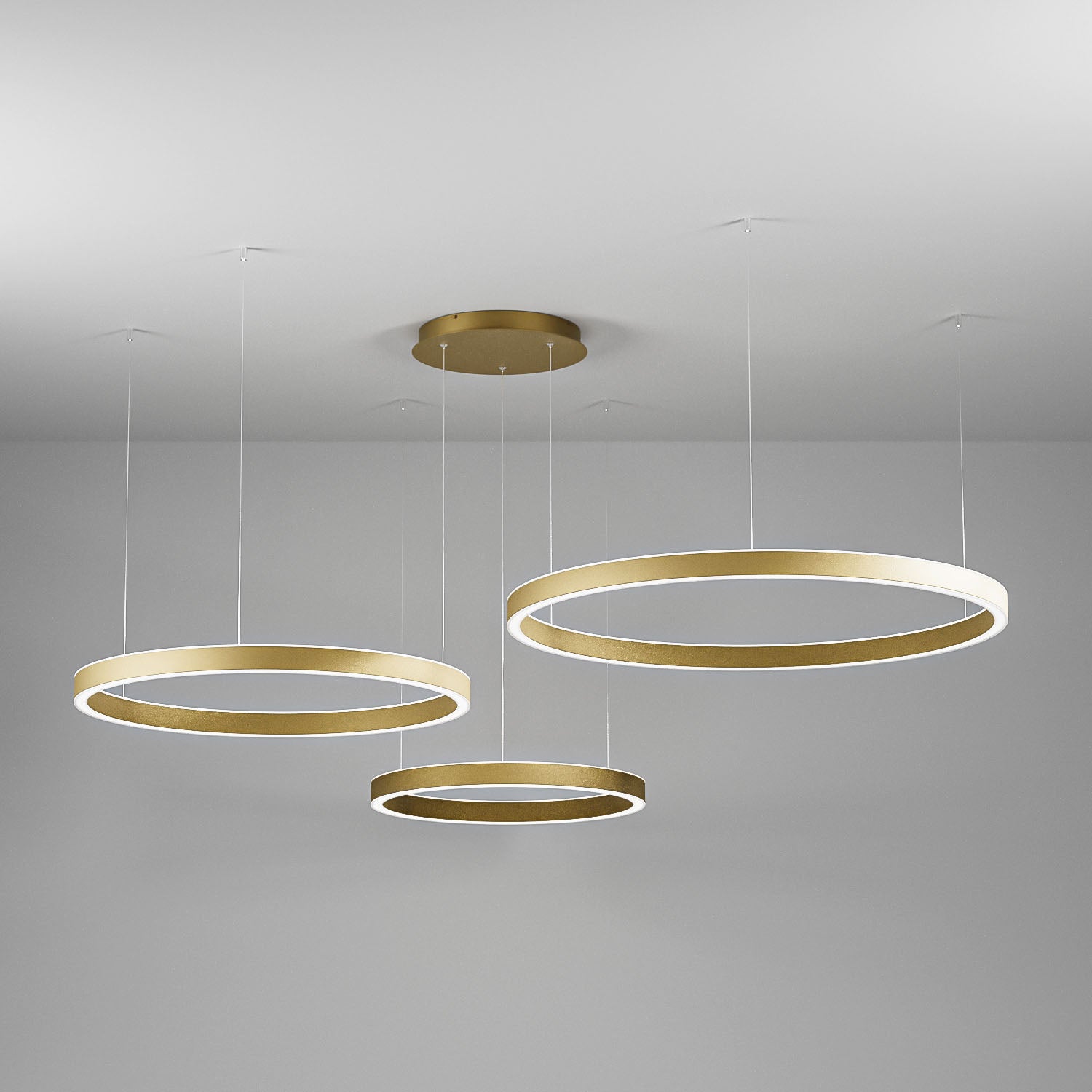 GEALUCE Montatura in alluminio satinato bianco-nero-oro. Diffusore in silicone bianco opale. LED CRISEIDE 3 LUCI GEALUCE Montatura in alluminio satinato bianco-nero-oro. Diffusore in silicone bianco opale. LED CRISEIDE 3 LUCI